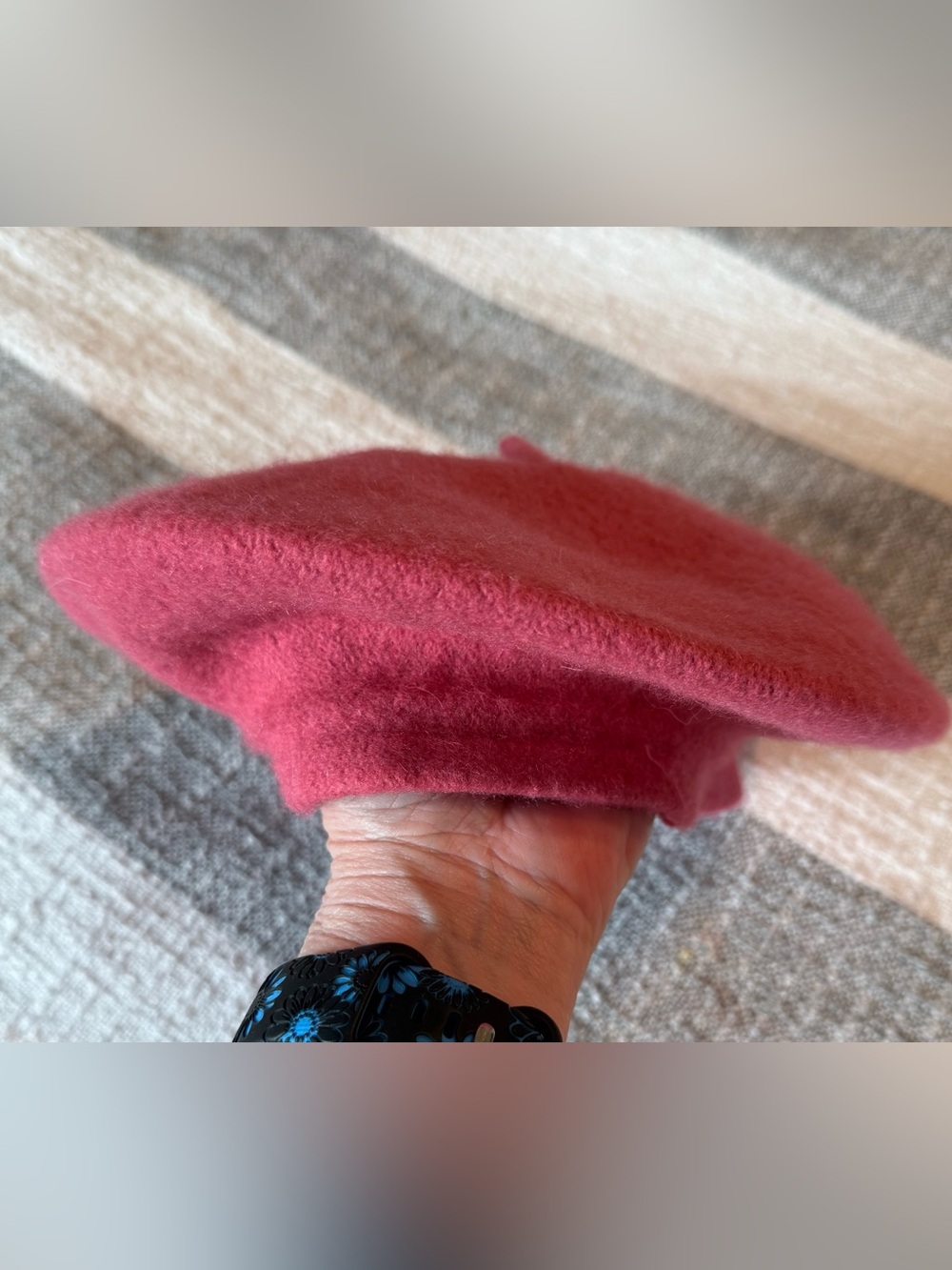 💕80’s Rose Pink Wool French Wool Beret hat Boho Girlie 💕